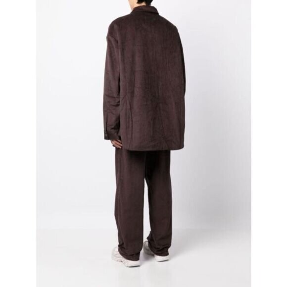 Fear of God Essentials Corduroy Shirt Jacket Men's Plum M Brown Full Zip Cotton - Picture 10 of 10